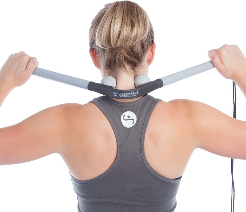 Body Back AccuMassage - Dual Pressure Point Massage Tool & Massage Hammer - 2 in 1 Shiatsu Neck Massager and Golf Ball Percussion Massager for Deep Tissue Relief - Image 2